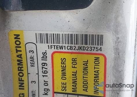 2018 Ford F-150 Xlt z USA, uszkodzony, nr VIN 1FTEW1CB2JKD23754